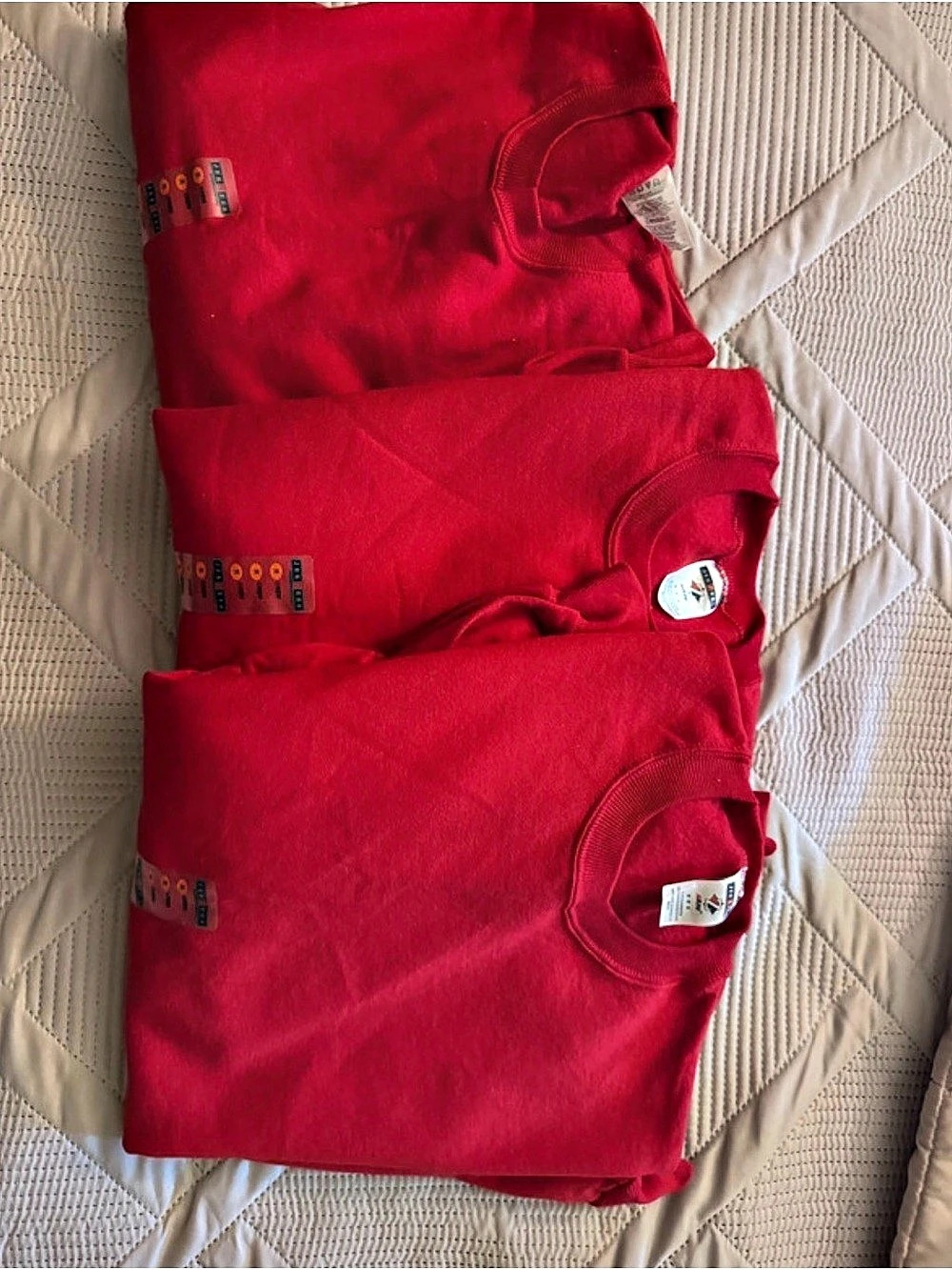 Jerzees NuBlend Crewneck Sweatshirt 562MR Crewneck Sweatshirts Red Medium 3-Pack
